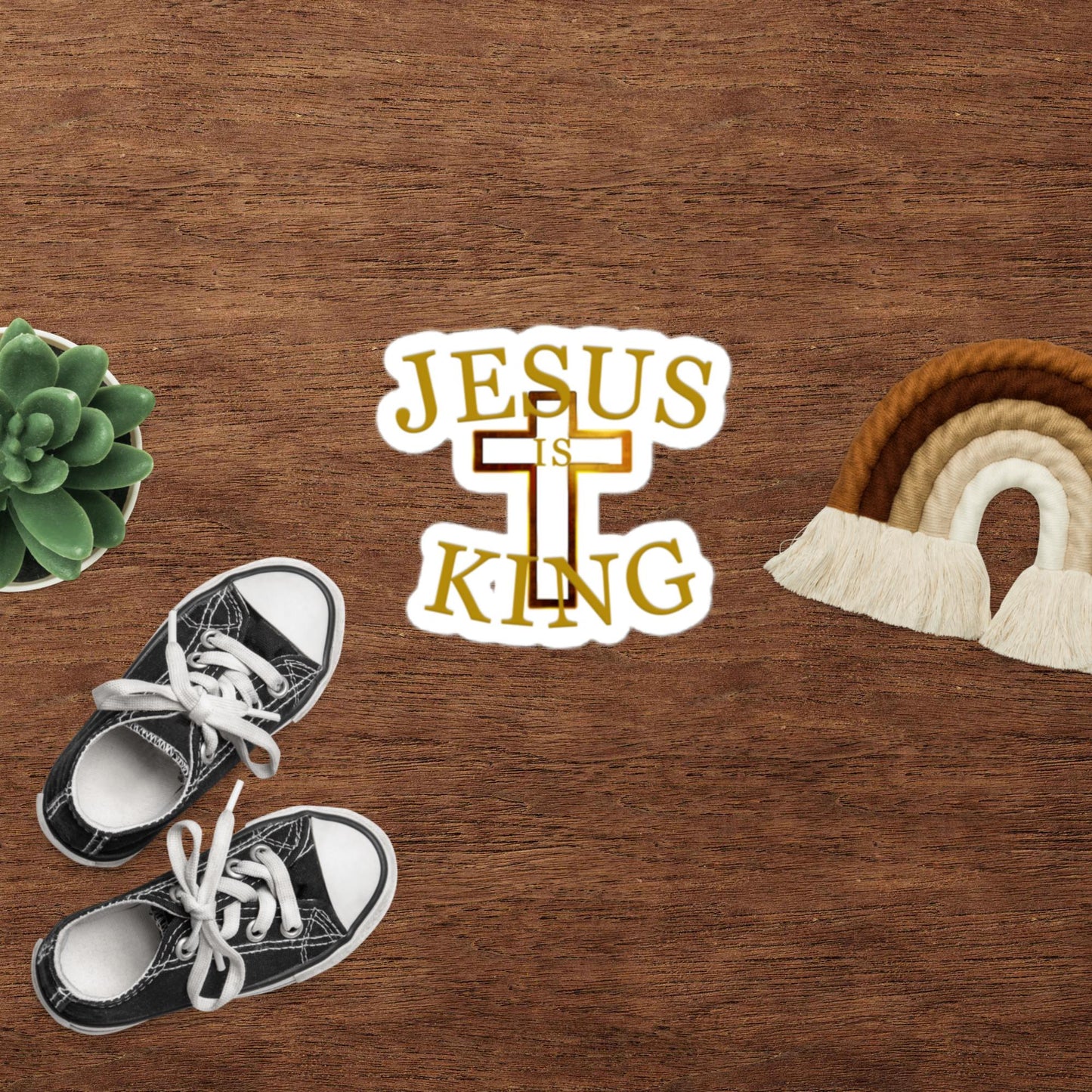 Jesus Is King - Bubble-free stickers